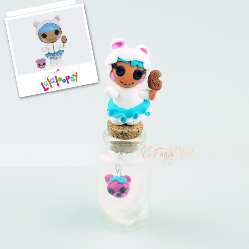 ispirato a lalaloopsy - bambolina con gelato e cappottino neve