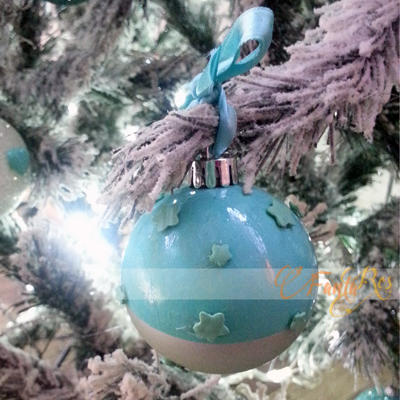 pallina stelline in fimo addobbi per albero natale - sfere tiffany