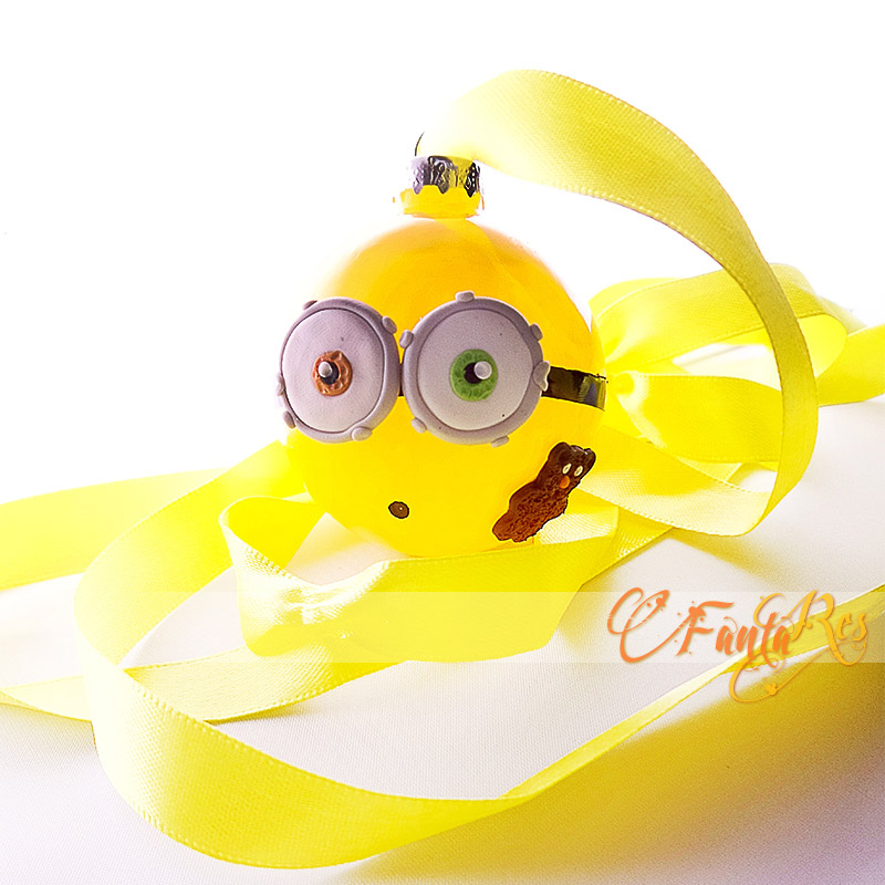 pallina - sfera per albero di natale Minion - Bob - colore giallo