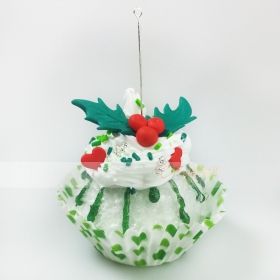 cupcake natalizio agrifoglio segnaposto - christmas